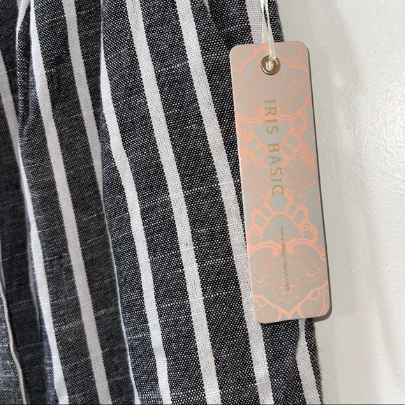 NWT - Iris Black and White Striped Trousers - Picture 7 of 12